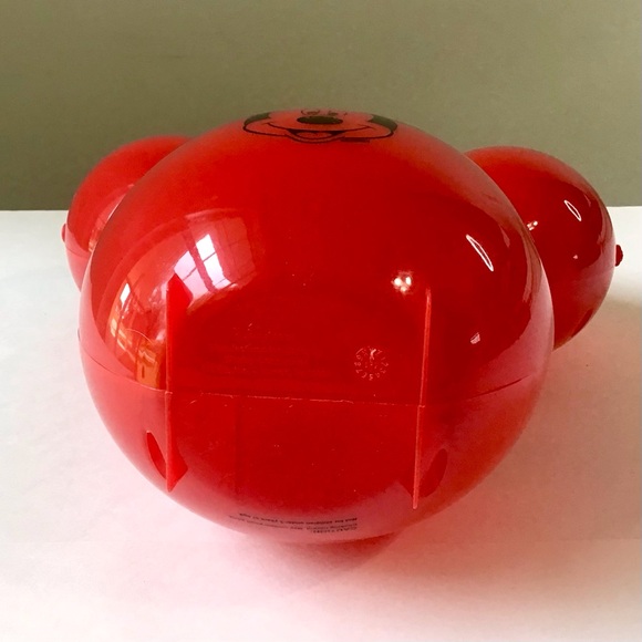 Disney Parks Red Popcorn Bucket Mickey Mouse Balloon Ears With Handle 11” - Picture 7 of 8